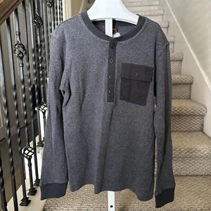 TEA Collection NWT Boys Thermal Gray Long Sleeve T-Shirt Size Large 8-10 - Picture 1 of 7