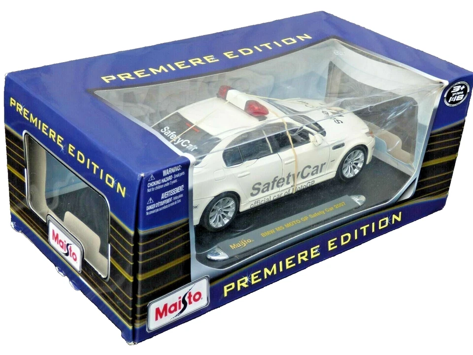 BMW M5 1:18 E60 SAFETY CAR MOTO GP 2007 CARRO DE BRINQUEDO RARO EDIÇÃO LIMITADA V10 - Imagem 1 de 4