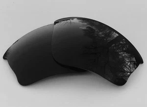 GRAVIERTE POLARISIERTE ONYX SCHWARZE ERSATZGLÄSER FÜR OAKLEY HALBE JACKE XLJ - Bild 1 von 3