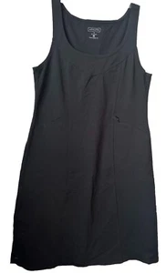 Athleta Women's Small Black Tank Dress Zip Pocket Stretch Slim Older Style 46037 - Picture 1 of 9