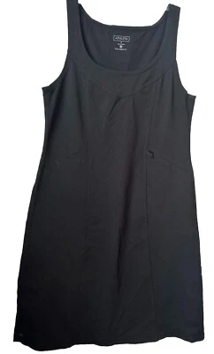 Athleta Women's Small Black Tank Dress Zip Pocket Stretch Slim Older Style 46037 - image 1 of 4