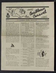 24. April 1937 Bremen SS Columbus Kreuzfahrtschiff Havanna Kuba Fahrplan Hitler versenkt--- - Bild 1 von 1