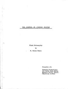 THE MONSTER OF PIEDRAS BLANCAS movie script reproduction - Picture 1 of 1