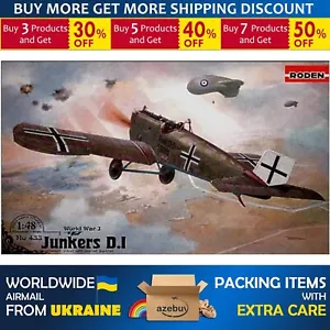 Junkers D.I (early) German Fighter WWI 1/48 Scale Plastic Model Kit RODEN 433 - Picture 1 of 12