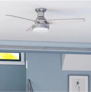 Harbor Breeze Mac II 52in Brushed Nckl Color-changing,Ceiling Fan,Remote & Light - Picture 1 of 11