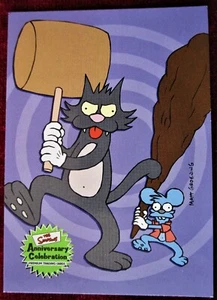 THE SIMPSONS 10th ANNIVERSARY - Card #36 - "ITCHY AND SCRATCHY" - INKWORKS 2000 - Picture 1 of 2