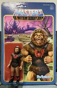 Masters of the Universe GRIZZLOR 3.75 inch REACTION FIGURE SUPER 7 New Unpunched - Picture 1 of 6