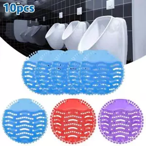 10Pcs Urinal Screen Mat Pad Deodoriser Anti Splash Toilet Fresh Fragrance UK - Picture 1 of 11