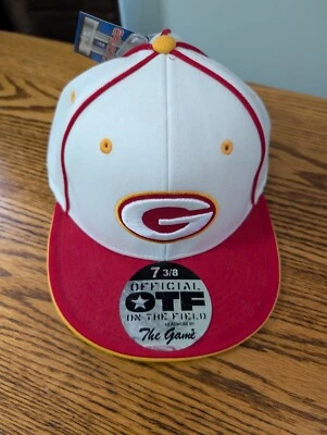 G Logo White Red Yellow/Gold Hat  7 3/8 100% Polyester NEW - Image 1 of 4