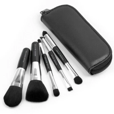 Juego de brochas de maquillaje negras de doble extremo - Esencial de moda portátil - Juego de 5 piezas - Foto 1 de 4