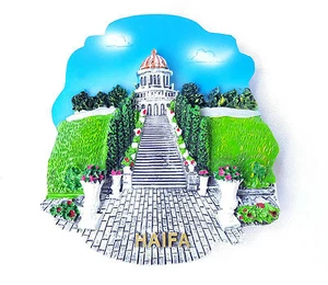 Souvenir Fridge Magnet israel Baha'i Haifa,Bahai holyland Bahai Gardens israel - Picture 1 of 3