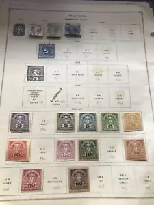 AUSTRIA VINTAGE STAMP SHEET 1867-1921 WALTER BEHREAS GERMANY DEALER RARE STAMP - Picture 1 of 12