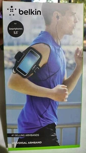 New OEM Belkin Universal Armband For Smartphones 5.5" iPhones/Galaxy See Pics - Picture 1 of 4
