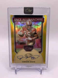 Vernon Davis 2024 Panini One #342 - GOLD - Once in a Franchise AUTO /10 SSP🔥 - Picture 1 of 6