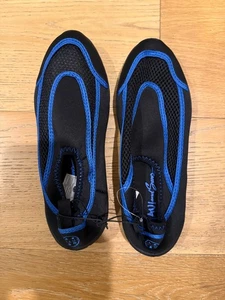 Zapatos sin cordones para el agua Maui And Sons negros azules para hombre talla 6 Top de malla de fácil respiración - Imagen 1 de 3