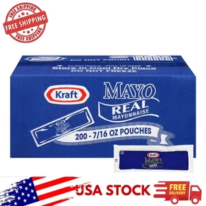 Kraft Real Mayonnaise Single Serve Packets 200 Ct | Bulk Condiment Packs - Picture 1 of 8