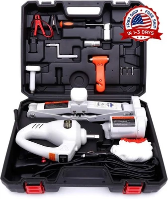 Kit de gato eléctrico para coche de 12 V y 3 toneladas con llave de impacto NEW - Image 1 of 4