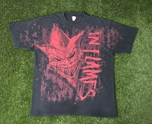 Vintage In Flames T- Shirt Tee Full Print Cotton Size XL - Picture 1 of 12