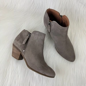 Stivaletti western FRYE Judith scamosciati alla caviglia doppia zip misura 6,5 tortora - Foto 1 di 10