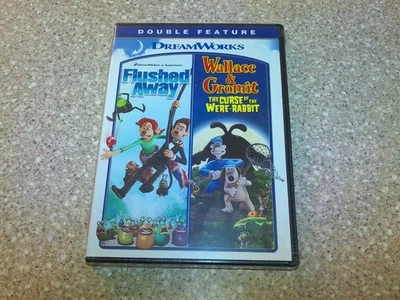 Flushed Away / Wallace & Gromit The Curse of the Were-Rabbit on DVD *NEW, SEALED Foto 1 de 2