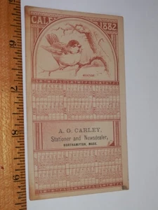 NORTHAMPTON MA - ANUNCIO 1882 - A.G. PAPELERÍA CARLEY y DISTRIBUIDOR DE NOTICIAS - Imagen 1 de 3