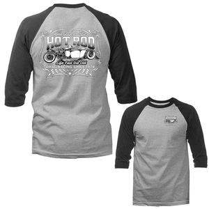 American Classic Hot Rod Custom Classic Car Automobile 3/4 Sleeve Raglan - Picture 1 of 10