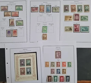 RARE 1946- Argentina lot of postage stamps & Souvenir Sheet Mint - Bild 1 von 13