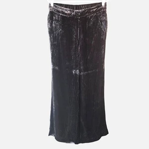 Sundance Pants Silk Blend Velvet Wide Leg Pull On Gray Velour Relaxed Size Small - Picture 1 of 11