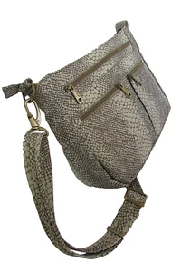 Travelon RFID Anti Theft Crossbody Travel Shoulder Handbag Snakeskin Print NWOT - Picture 1 of 14