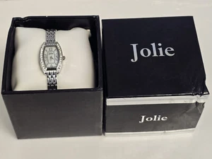 Women's Joli Stylish Black and White Square Dial Diamond Bracelet Watch NWT - Picture 1 of 13