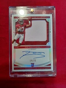 2020 National Treasures Tua Tagovailoa Rookie 2-Color Patch Auto #14/25 - Picture 1 of 10