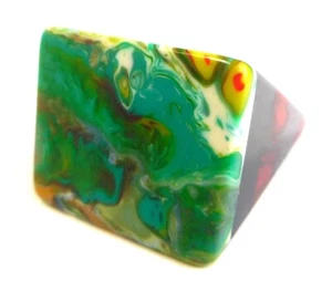 Sobral Patchwork Carre Grande Multicolor Marbled Artist Made Ring Size 6.5 - Picture 1 of 10