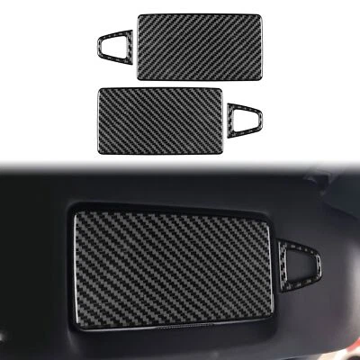 Cubierta de espejo de maquillaje interior de fibra de carbono de vinilo para Benz Clase C W206 2022-24 Foto 1 de 4