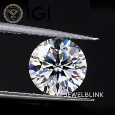 IGI Certified 1.25 Ct D Color VS1 Round CVD Lab Grown Diamond For Rings Earrings - Image 1 of 4
