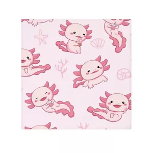 Cute Pink Axolotl Face Towel, Fun Bath Towel, Gift for Kids, Bathroom Decor, - Picture 1 of 5
