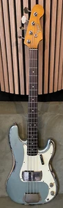 1966 Fender Precision Bass Relic Refin Ice Blue Metallic over orig sunburst - Picture 1 of 13