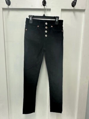 NIÑAS GAP STRETCH NEGRO TIRO ALTO JEGGING Talla 10 TERCIOPELO TACTO BOTÓN MOSCA Foto 1 de 3