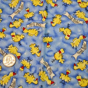 1 Yd Catberry R.F.D. Debra Mason for Robert Kaufman Cotton Fabric "Birds Rule!" - Picture 1 of 2