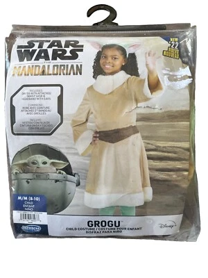 Girl's Star Wars Child Grogu Costume Mandalorian Disney Size Medium (8-10) NEW! - Image 1 of 2