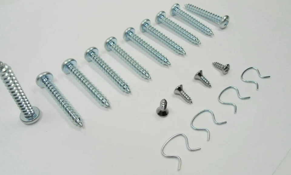 ¡TORNILLOS BASE REPOSABRAZOS Y 4 CLIPS PERILLA MANIVELA! PARA CAMARO FIREBIRD NOVA CHEVELLE ETC Foto 1 de 3