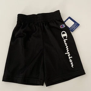 Boys Champion Active Mesh Shorts Black Size 5 Script Logo - Picture 1 of 1