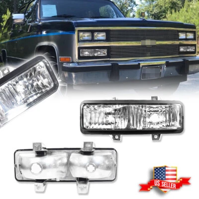 2X Clear Corner Marker Signal Parking Light For Chevy GMC Van Jimmy Pickup Truck - Image 1 of 4