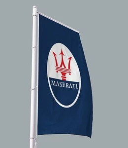 Maserati Automotive Car Banner Flag 3x5 ft Garage Coupe Ghibli Levante - Picture 1 of 5