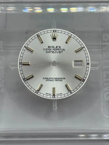Rolex Original Zifferblatt Datejust 36 Silber goldene Strichindizies TOP - Bild 1 von 2