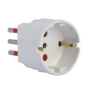 Schuko Adapter 16A 3P 250V Farbe weiß - Bild 1 von 1