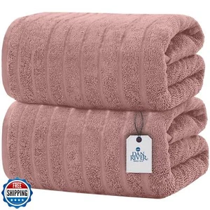 Dan River Luxus Jumbo Badelaken 2 Stück - 550 GSM (35x70 Zoll) 100% Baumwolle - Bild 1 von 5