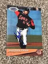 SIGNED BASEBALL CARD AUTO HAYDEN PENN OTTAWA LYNX 2006