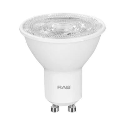 RAB GU10 LED Lamp 4.5W 5000K 120V 520 Lumen 35Deg Beam Twist Lock Base - Image 1 of 2