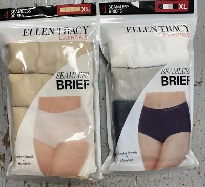 Paquete de 4 calzoncillos sin costuras para mujer ELLEN TRACY NUEVOS EN PAQUETE Foto 1 de 4