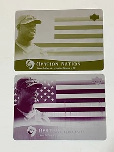 Griffey Jr 2006 UD Ovation 1/1, 2-Matching Printing Plates ONE OF ONE #ON-KG - Picture 1 of 2